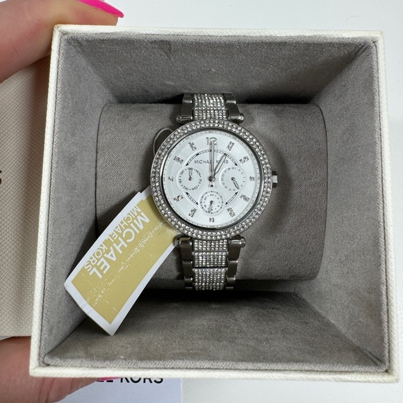 Michael Kors Watch Rhinestone Silver MK7085 - Picture 3 of 13